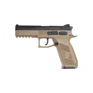 Страйкбольный пистолет KJ CZ P-09 CO2 Blowback, металл (TAN) (KJW)